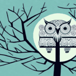 An owl perched in a tree