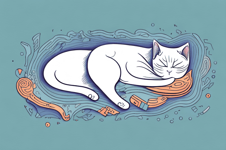 A cat sleeping in an environment of its choice